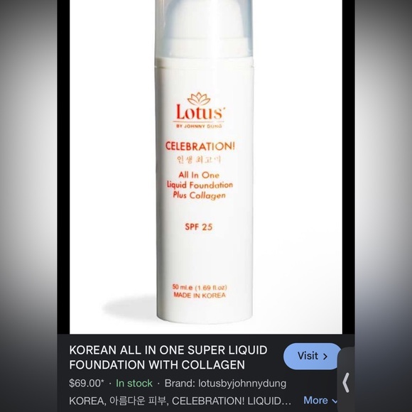 Korean Collagen Super Liquid Foundation Lotus All in One Johnny Dung South Korea - Picture 1 of 6